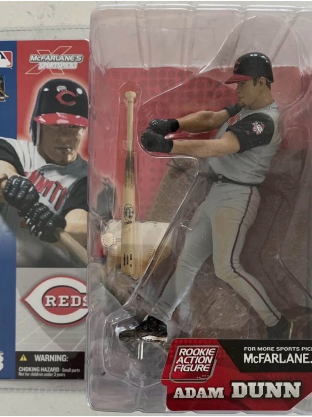 McFarlane Rookie Action Figure - Adam Dunn - Gray & Black Reds Uniform